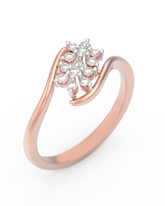 18K Gold & Diamond Ring For Women KRC10453